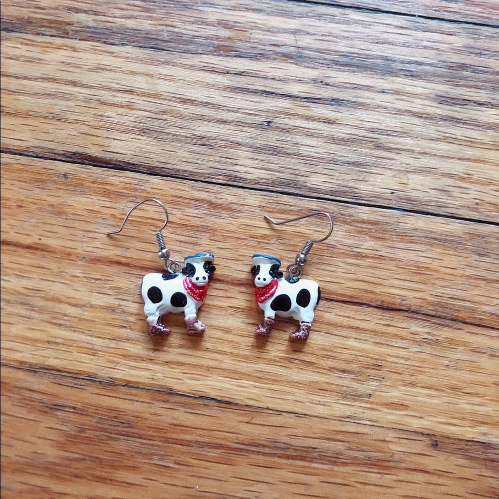 Cow Farm Moo Moo Farm Adorable Cute Earrings